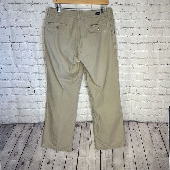 Patagonia Mens Worn Wear Duck Pants Organic Cotton size 34 Chino Khaki 56825 - Picture 6 of 10